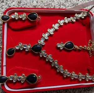 Indian black Kundan set